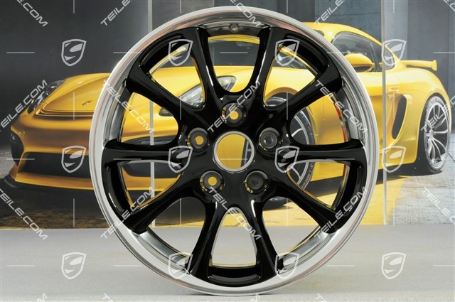 18-inch GT3 2004 wheel, 8,5J x 18 ET40, for GT3/GT2 facelift, wheel spoke black highgloss lacquered