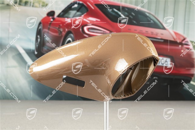 Mirror cover, lower, black / electr. retracable exterior mirrors, with memory, with aut. dimming, Lacquered, R