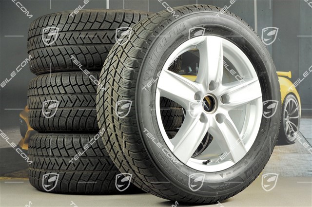 18-inch Cayenne S III winter wheel set, wheels 8 J x 18 ET 53 + NEW winter tyres Michelin 255/55 R 18 109V XL M+S, without TPMS