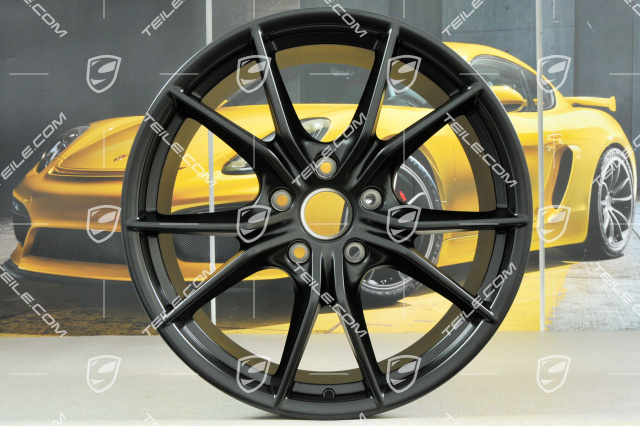 20-inch Carrera S IV wheel rim set, 8,5 J x 20 ET49 + 11,5 J x 20 ET76, in black satin matt