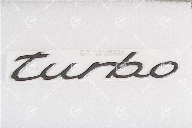 Logo / emblem "Turbo", chrome