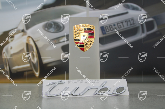 Logo / emblem "Turbo", chrome