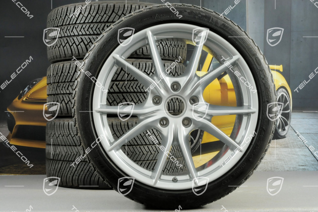 20" koła zimowe, komplet Carrera S (IV), felgi 8,5J x 20 ET49 + 11J x 20 ET78 + NOWE opony zimowe Michelin Pilot Alpin PA4 N1 245/35 R20 + 295/30 R20