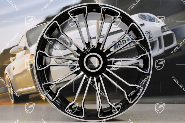 21-inch + 20-inch 918 SPYDER wheels rims set, central lock, 12,5J x 21 ET57, black high gloss