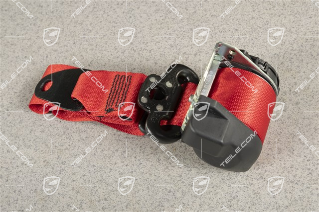 Seat belt, front, Carrera RS/RS America/ Speedster, Guards red, L=R