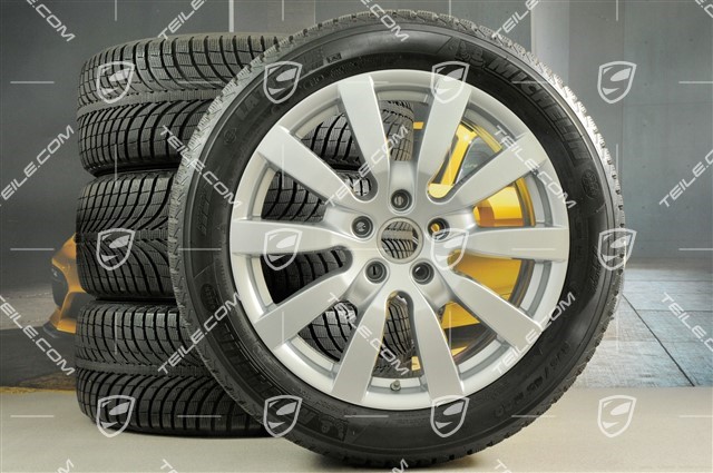 20-inch winter wheels set "Cayenne SportDesign II" facelift 2014->, rims 9J x 20 ET57 + NEW Michelin winter tyres 275/45 R20, with TPM