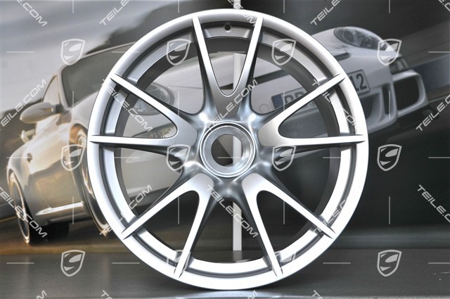 19-inch GT3 II RS 4.0 / GT2 RS wheel set, silver, front 9J x 19 ET47+ rear 12J x 19 ET48