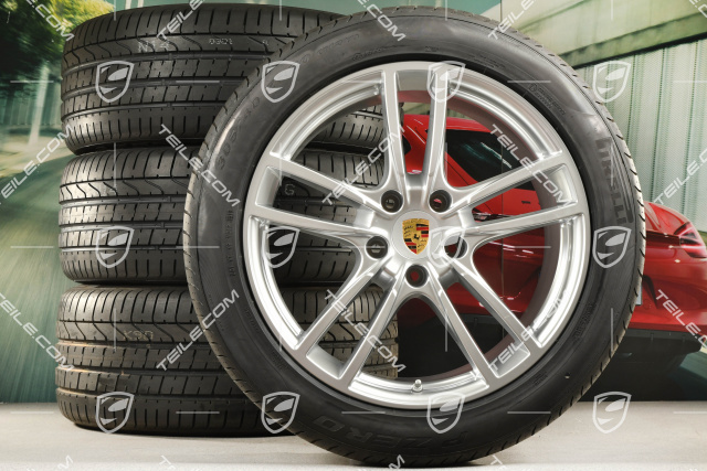 20-inch Cayenne Sport summer wheel set, rims 9J x 20 ET50 + 10,5J x 20 ET64 + NEW summer tyres 275/45 R20 (110)Y XL + 305/40 R20 (112)Y XL, with TPMS