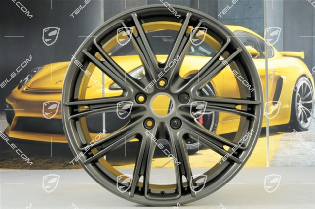 21-inch wheel rim set Panamera Exclusive, 9,5J x 21 ET71 + 11,5J x 21 ET69, Platinum satin mat