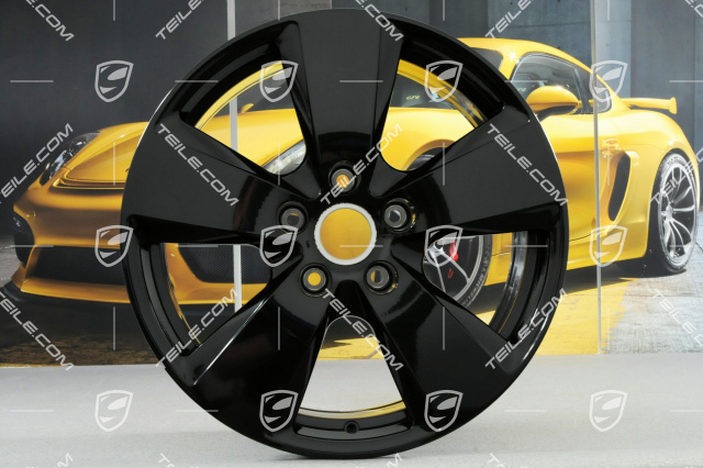 19-inch Cayenne wheel rim, 9,5J x 19 ET54, black high gloss