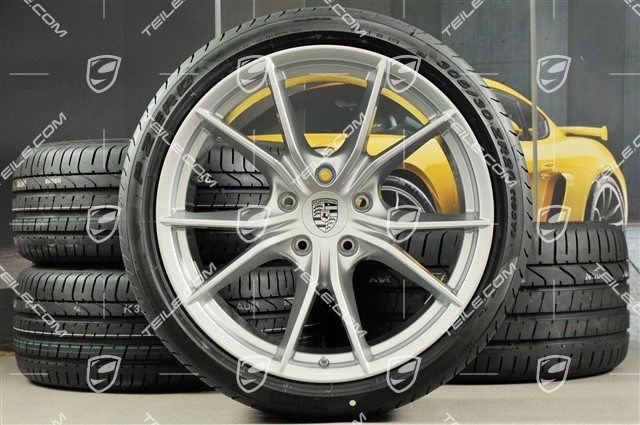 20-inch summer wheels set Carrera S IV, rims 8,5 J x 20 ET49  + 11,5 J x 20 ET56 + tyres 245/35 ZR 20+305/30 ZR20, with TPM