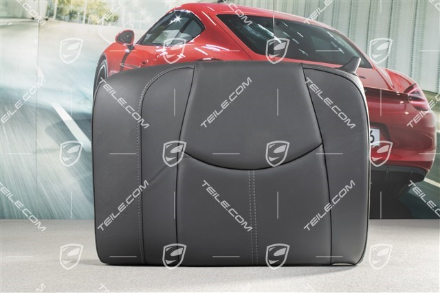 Back seat backrest, Coupe/Targa, Leather, Black, L