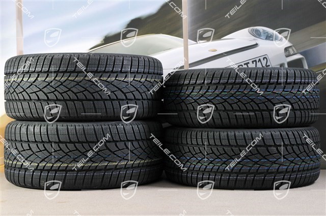 18" Boxster winter wheel set, 8J x 18 ET57 + 9J x 18 ET47 + winter tyres Dunlop 235/45 R18 + 265/45 R18, without TPM