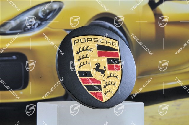 Hub cap, concave, convex crest, for RS Spyder whells, black mat