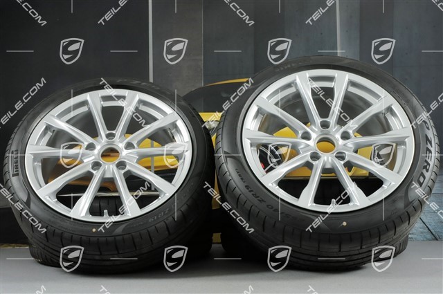 19-inch Boxster S summer wheel set, rims 8J x 19 ET57 + 10J x 19 ET45 + NEW Pirelli P Zero summer tyres 235/40 R19 + 265/40 R19