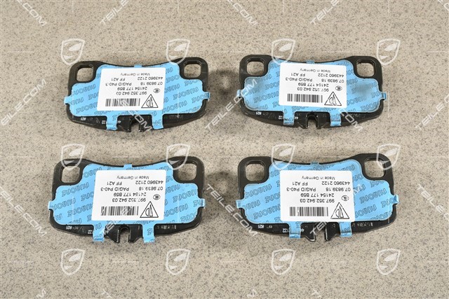 Turbo, PCCB Ceramic brakes - brake pad set (L+R), rear