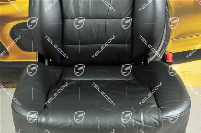 Seat, el adjustable, leather, Black, Draped, damage, R