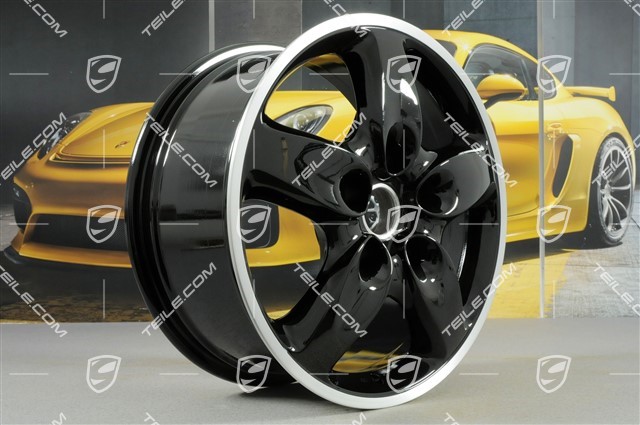 18-inch Cayenne Turbo wheel set, czarny wysoki połysk