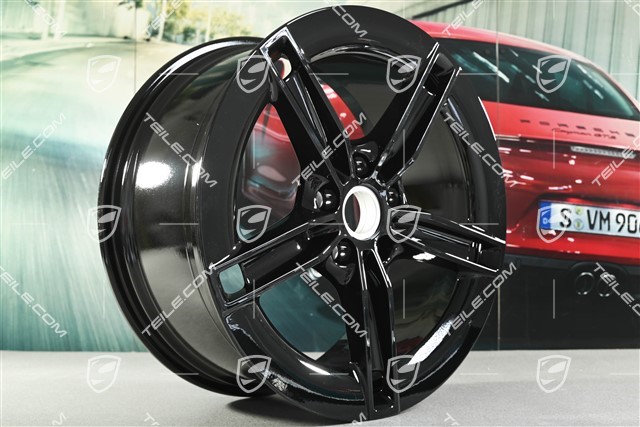 21" Felga Mission E Design, 9,5J x 21 ET60, czarny wysoki połysk