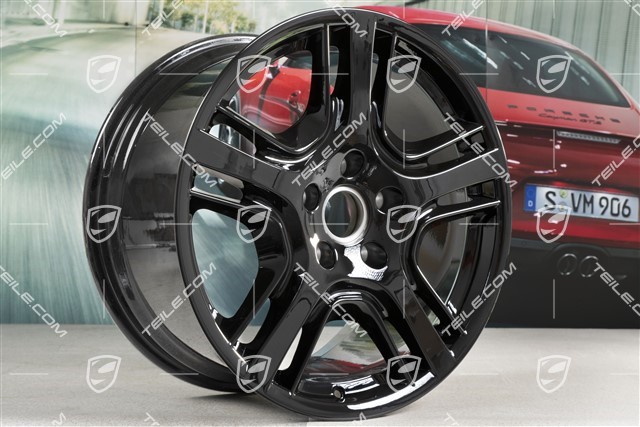 19" Felga Panamera Design, 10J x 19 ET61, czarny wysoki połysk