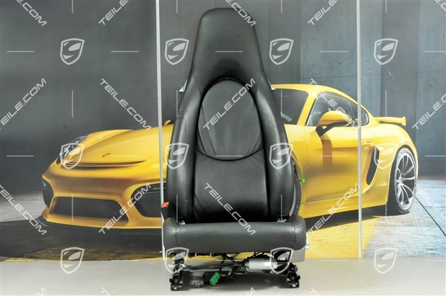 Seat, el adjustable, Lumbar, leather, Black, without airbag, L