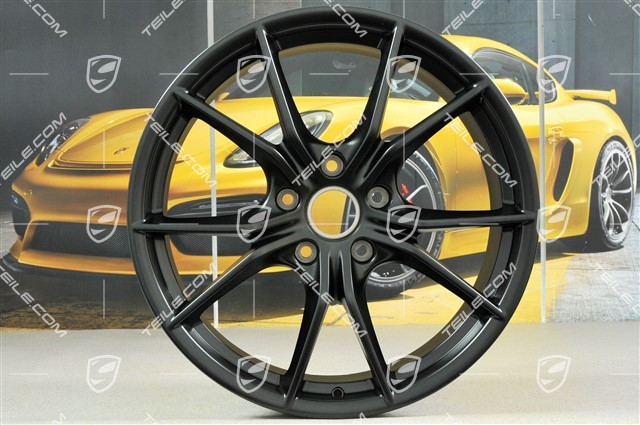 20-inch Carrera S IV wheel rim set, 8,5 J x 20 ET49 + 11,5 J x 20 ET76, in black satin matt