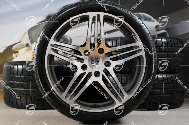 19-inch winter wheel set Turbo, wheel rims 8,5J x 19 ET56 + 11J x 19 ET51 + NEW winter tyres 235/35R19 + 295/30R19, with TPM