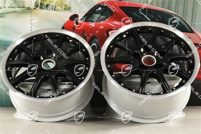 18-inch GT3 SportDesign wheel set (2-piece), 7,5J x 18 ET50 + 9J x 18 ET52, wheel stars in black high gloss