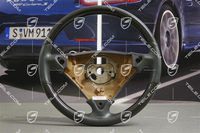 CARBON steering wheel, for vehicles with multifunction, stone grey