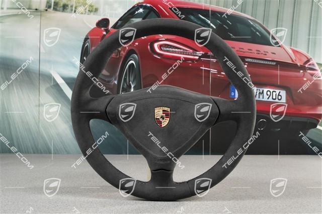 3-spoke steering wheel with airbag, Alcantara black / used / Boxster 986 /  403-05 Steering wheel / 99634780454014KPL 