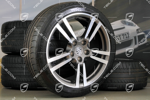 20-inch summer wheel set Turbo II, wheels 9,5 J x 20 ET 65 + 11 J x 20 ET 68 + NEW Michelin summer tyres 255/40 ZR 20+295/35 ZR 20, TPMS