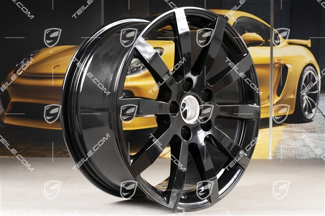 19-inch Cayenne S wheel rim, 8,5J x 19 ET47, black high gloss