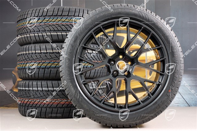 20-inch winter wheels set RS SPYDER, rims 9J x 20 ET26 + 10J x 20 ET19 + NEW Dunlop SP Winter Sport 4D winter tyres 265/45 R20 + 295/40 R20, satin black, with TPMS