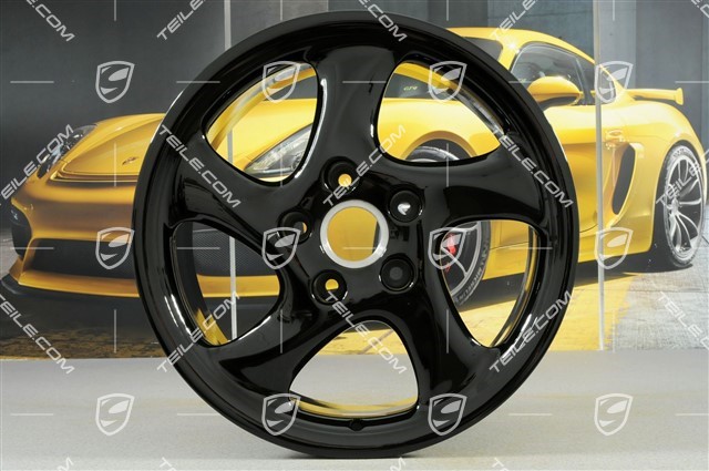 18-inch Turbo Look I wheel, 9J x 18 ET52, black high gloss