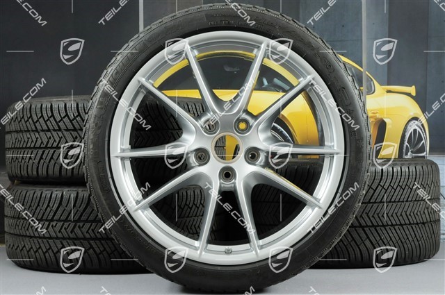 20" Carrera S (III) Winterräder Satz, 8,5J x 20 ET51 + 11J x 20 ET70 + NEUE Michelin Winterreifen 245/35 ZR20 + 295/30 ZR20