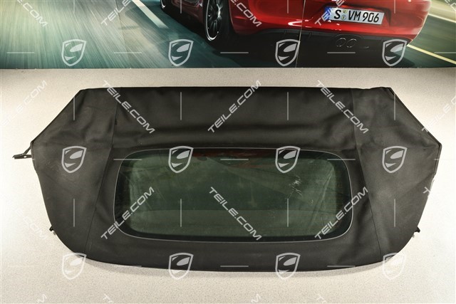 Convertible top covering, cabrio, black