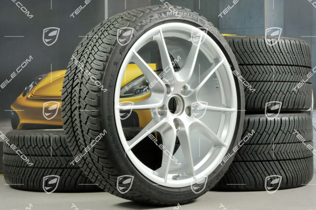 20" Komplet kół zimowych Carrera S (III) , felgi 8,5J x 20 ET51 + 11J x 20 ET52 + opony zimowe Michelin 245/35 ZR20 + 295/30 ZR20, z czujnikami ciśnienia