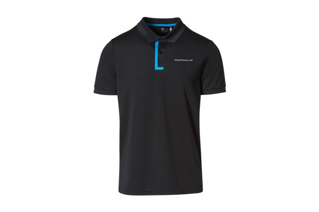 Taycan Collection, Polo-Shirt, Men, black/blue, M