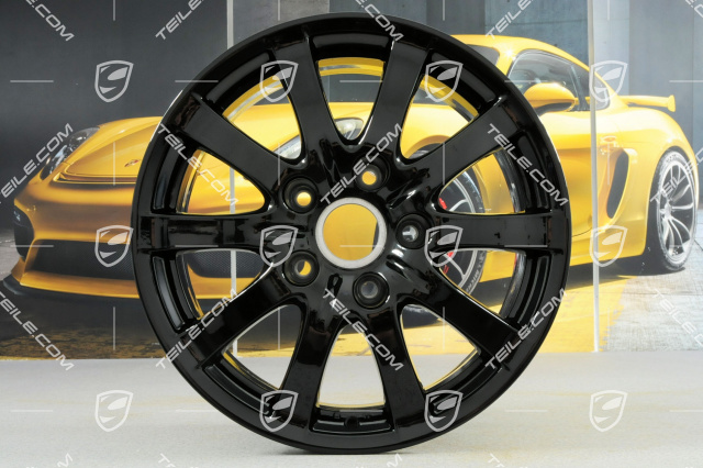 17-inch Cayenne V6 wheel set, 7,5J x 17 ET53, black high gloss