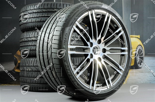 20" Turbo III summer wheel set, rims 8,5J x 20 ET51 + 11J x 20 ET56 + Pirelli P-ZERO summer tyres 245/35 R20 + 305/30 R20, with TPM