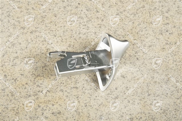 Seat tilting handle / control button, Galvano silver, R