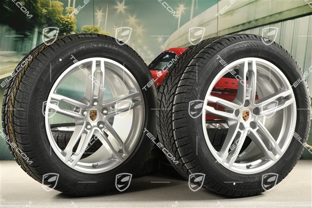 19-inch "Macan" winter wheels set, rims 8,5J x 19 ET21 + 9J x 19 ET21 + Dunlop winter tyres 235/55 R19 + 255/50 R19, with TPMS