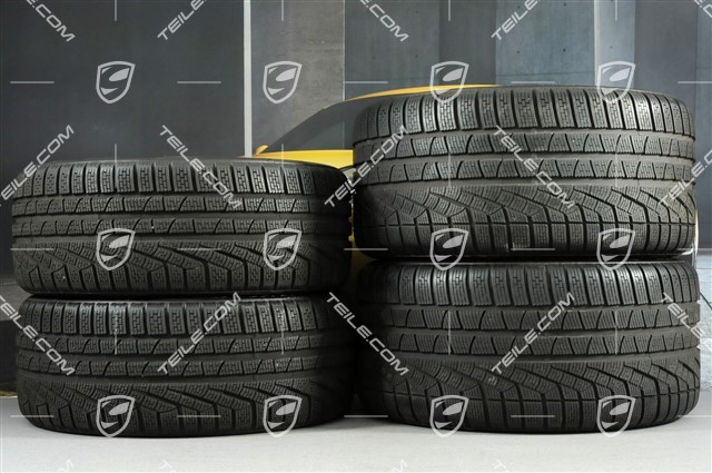 19" winter wheel set Carrera, wheels 8,5J x 19 ET54 + 11J x 19 ET48 + NEW winter tyres 235/40 R19 + 295/35 R19, without TPMS