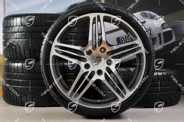 19-inch winter wheel set Turbo, wheel rims 8,5J x 19 ET56 + 11J x 19 ET51 + NEW winter tyres 235/35R19 + 295/30R19, with TPM