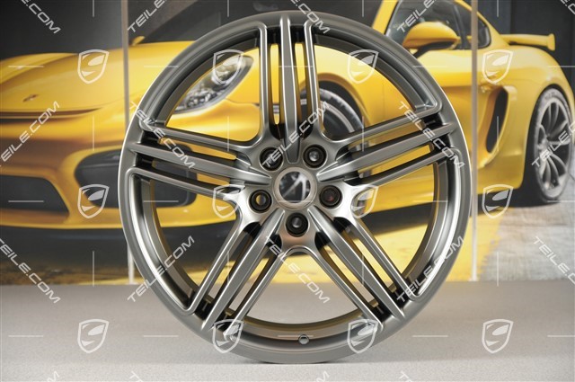 19"-inch alloy wheel set Macan Design, 8J x 19 ET21 + 9J x 19 ET21, Platinum satin-matt