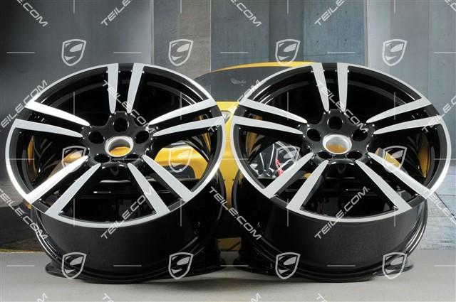 21-inch Turbo II wheel rim set, 10J x 21 ET50, black high gloss