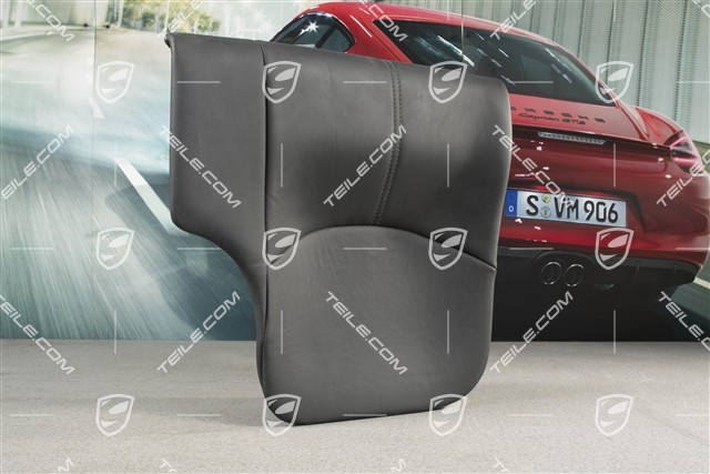 Back seat lower / cushion, Coupe/Targa, Leather, black, L