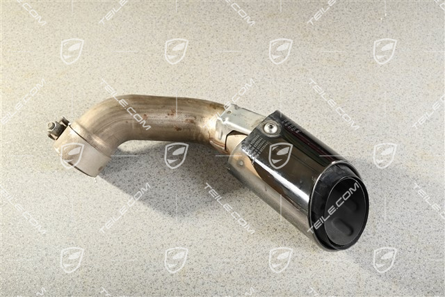 Exhaust system tailpipe, 4-pipe look, black, outer, R