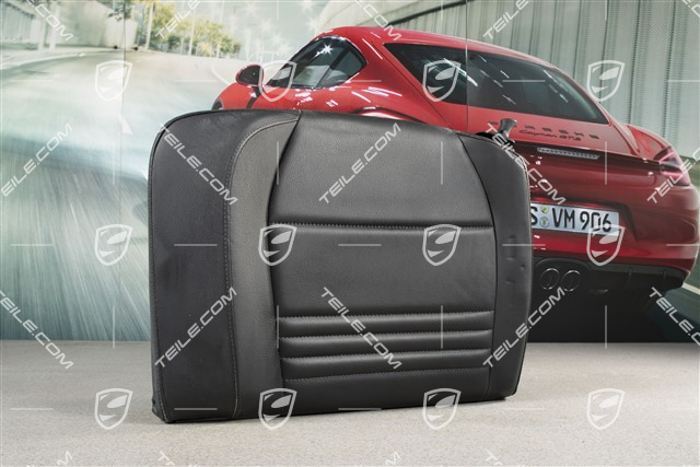 Notsitzrückenlehne / Rücksitz / Rückenlehne, hinten, Kunstleder, schwarz, coupe, L