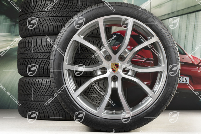 21-inch Cayenne COUPE Exclusive Design winter wheel set, rims 9,5J x 21 ET46 + 11,0J x 21 ET49 + NEW Michelin Pilot Alpin 5 winter tyres 275/40 R21 + 305/35 R21, with TPMS